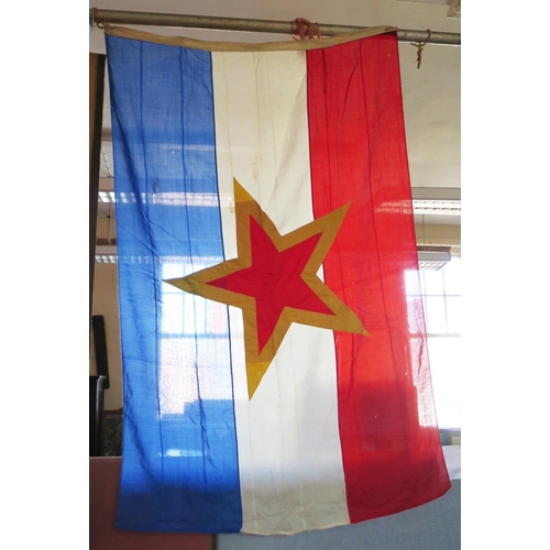 357 - The Flag of Montenegro (post 1946) made by Porter Bros Ltd. and once the property of Capt. J.D.G. Mc... 