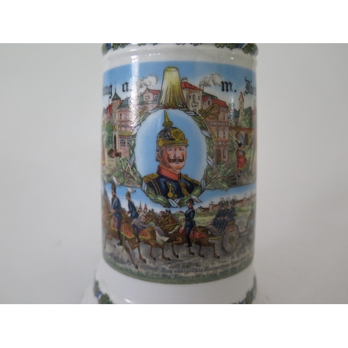 376 - From the Charles Hume-Smith Collection: A WWI German Regimental Stein with lithophane base