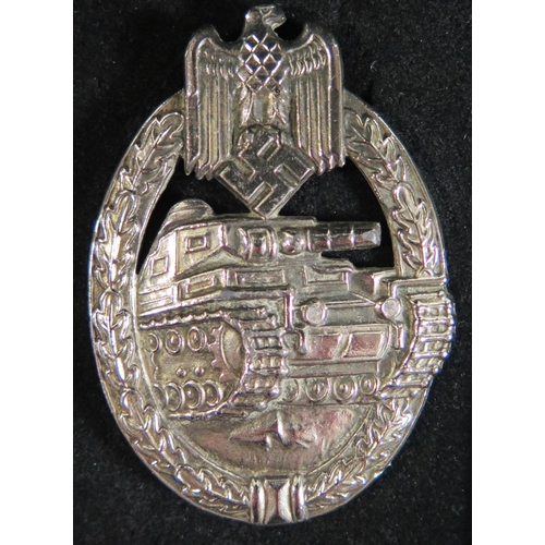 378 - From the Charles Hume-Smith Collection: A WWII Nazi German and Assault Badge, silver, maker F&R Stut... 