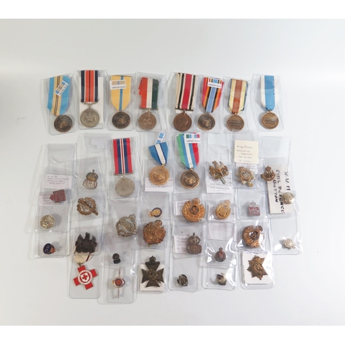 380 - From the Charles Hume-Smith Collection: A Collection of Military Medals, Badges and Buttons includin... 