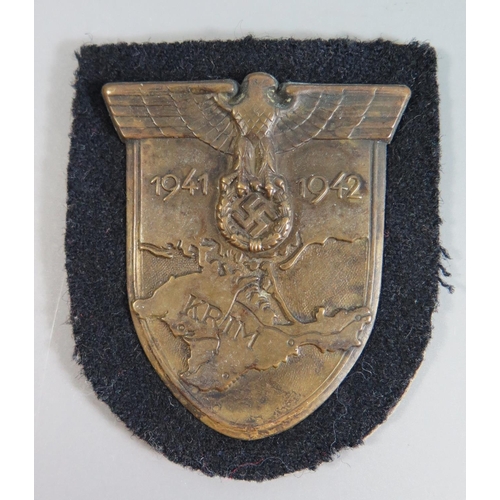 381 - From the Charles Hume-Smith Collection: A WWII Nazi German Krim Shield