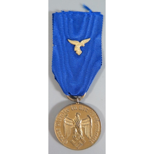 382 - From the Charles Hume-Smith Collection: A WWII Nazi German Luftwaffe 12 Year Service Medal