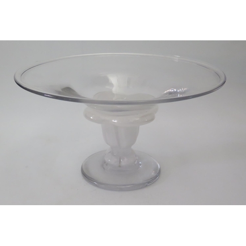 425 - A Large Modern Daum Leaded Glass Tazza, 34.5cm diam.