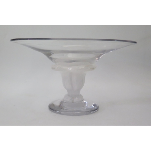 425 - A Large Modern Daum Leaded Glass Tazza, 34.5cm diam.