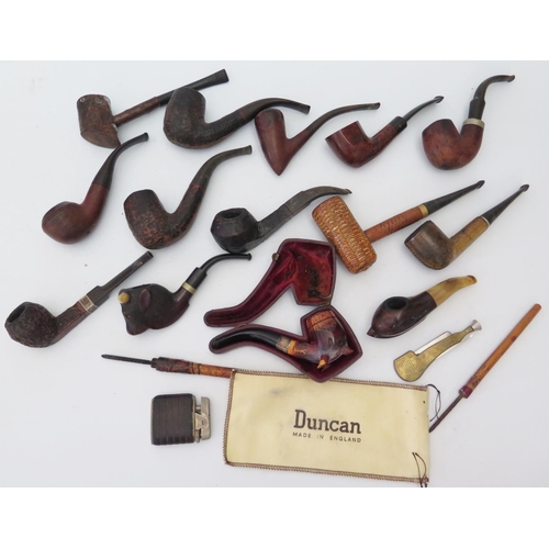 429 - A Collection of Tobacco Pipes including Bruyere St. Claude, Airflow, Missori Meerschaum, Thorburn Cl... 