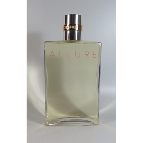 434 - A Chanel Allure Glass Shop Display Bottle, 34cm