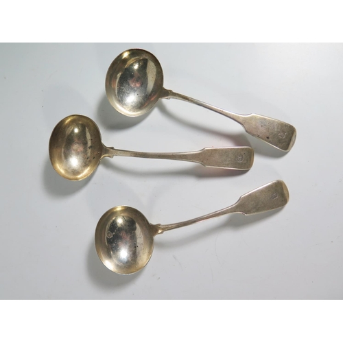 67 - A Pair of George III Silver Sauce Ladles London 1809, HH and one other George III London silver ladl... 