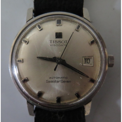 137 - A Tissot Gent's Visodate Automatic Seastar Seven Steel Cased Wristwatch, running