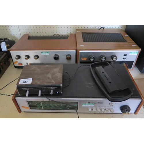 284 - A Trio Solid State Stereo Amplifier Model KS-2002, Rogers Cadet III Stereo and Alba Stereophonic Rec... 