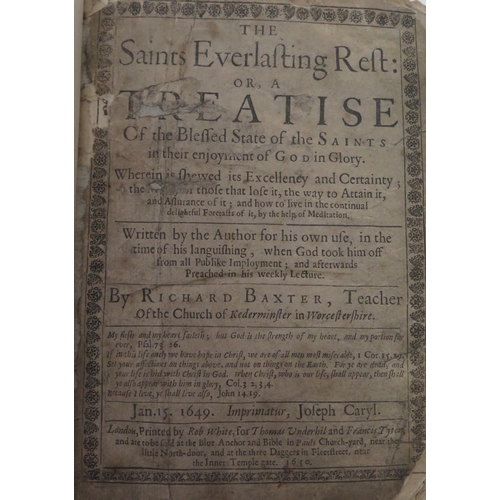 318 - Richard Baxter, The Everlasting Rest, printed by Robert White 1650, in modern full leather binding