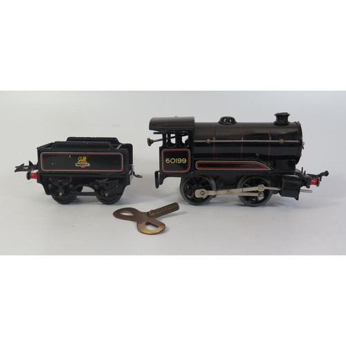 331 - An Hornby Type 50 Clockwork Tin Plate Locomotive with tender