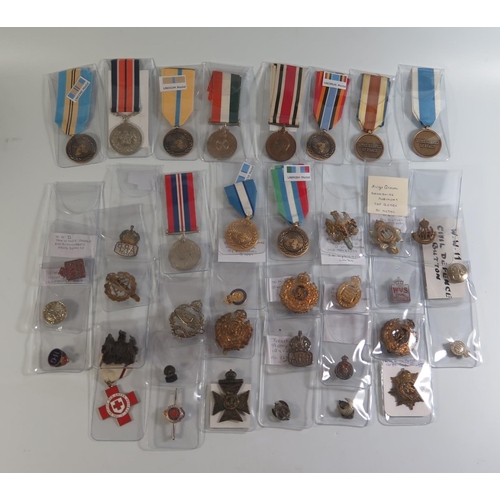 380 - From the Charles Hume-Smith Collection: A Collection of Military Medals, Badges and Buttons includin... 