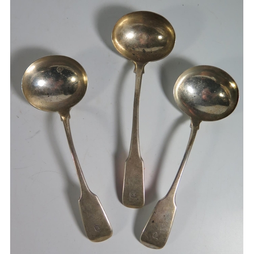 67 - A Pair of George III Silver Sauce Ladles London 1809, HH and one other George III London silver ladl... 