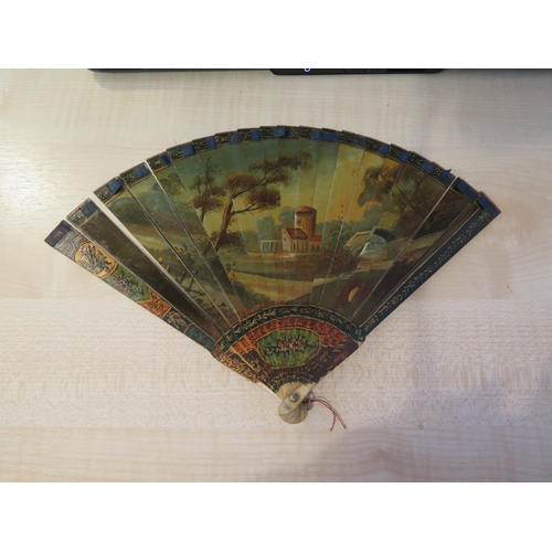 270 - A Late 18th / Early 19th Century Vernis Martin Fan, guard A/F