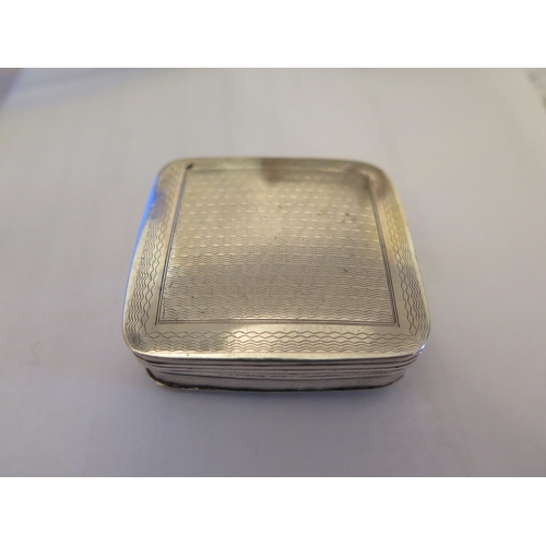 124a - An Early 19th Century Continental Silver Snuff Box, engraved with a waved line pattern, hallmarked o... 