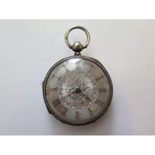 35g - A Victorian Silver Cased Ladies Keywound Fob Watch, London 1878