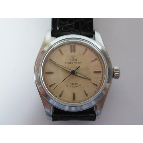 191 - A Tudor Oyster Prince Rotor Self Wind Stainless Steel Gent's Centre Seconds Wristwatch with 35mm dia... 