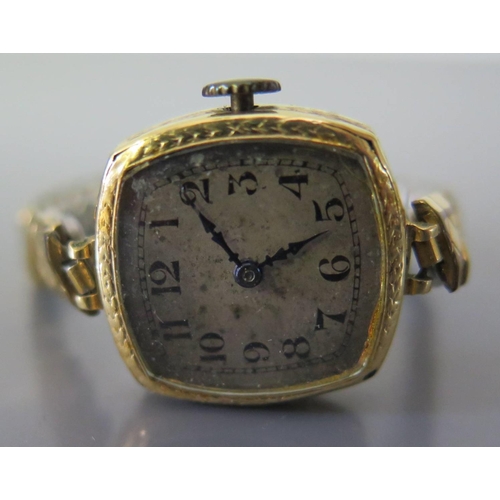 256 - A Rolex Ladies 18ct Gold Wristwatch, the 18mm dial with Arabic numerals, Prima movement, Rolex case,... 