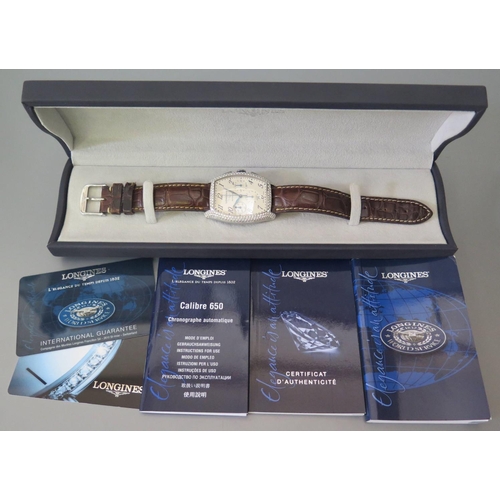 260 - A Longines Evidenza Gent's Stainless Steel and Diamond Automatic Chronograph Wristwatch with 33 x 27... 