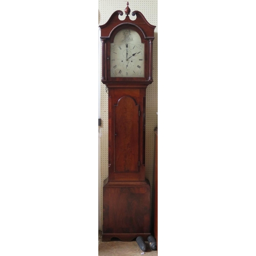 274 - Walter Tucker, Exeter _ An Early 19th Century Eight Day Mahogany Longcase Clock, the arched silvered... 