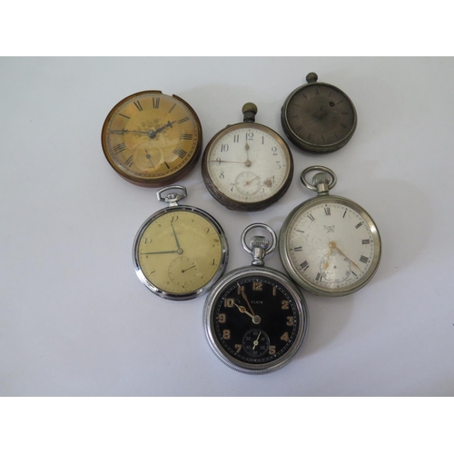 99 - A Selection of Pocket Watches including Elgin Military