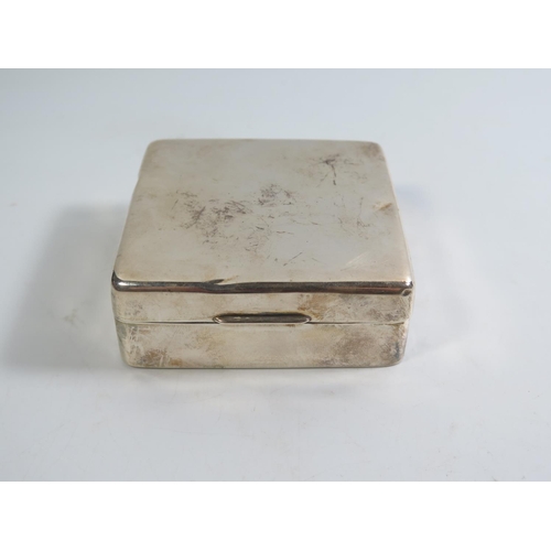 418 - A George V Silver Cigarette Box, London 1925, 8.5cm