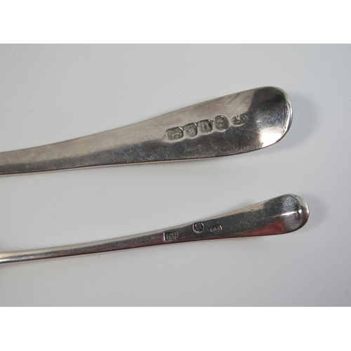 441 - A George III Bright Cut Silver Serving Spoon London 1788 George Wintle and sugar sifting spoon, c. 1... 