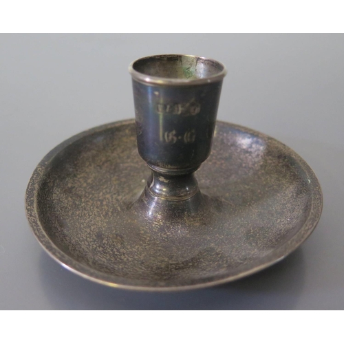 453 - A Victorian Irish Silver Candlestick, Dublin 1883, West & Son, 61g, 8.5cm diam.