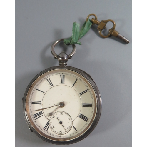 85 - A Victorian Silver Key Wound Pocket Watch, London 1887, needs attention
