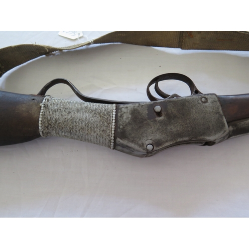 566a - A Martini Henry Rifle with Afghan decoration