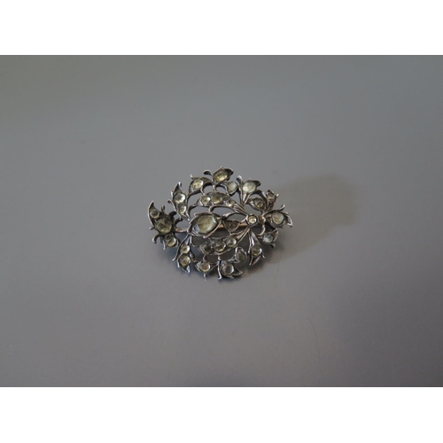 186 - An Antique Brooch with rose cut diamonds, 6.8g