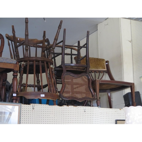 506 - A Pair of Spindle Back Chairs and three others