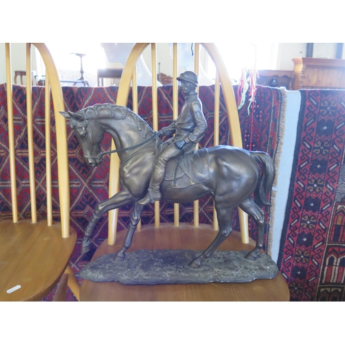 608 - A Bronzed Horse Sculpture