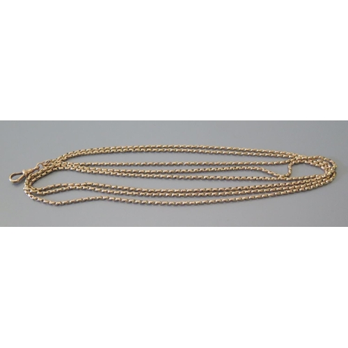 167 - A 9ct Gold Guard Chain, 162cm, 24.1g