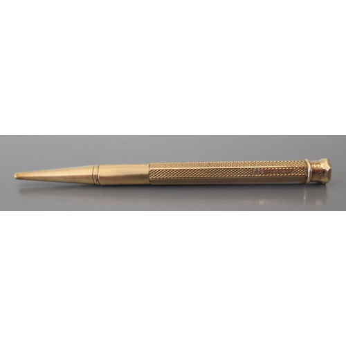 190 - A Baker's Perm Point 144966 9ct Gold Pencil, Birmingham 1930, 12.6g