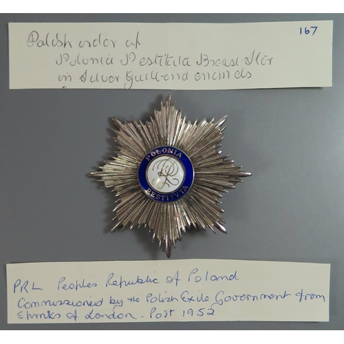 269 - A Polish Star, commissioned by the Polish Exile Government from Spinks of London (post 1952)