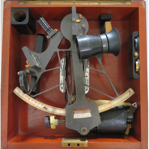 274a - A Sextant by Hughes & Son, No. 15915 with 1928 Class A Certificate and in original fitted box