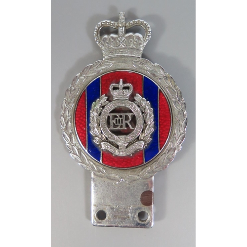 285 - An EIIR Royal Engineers Enamel Car Badge by J.R. Gaunt