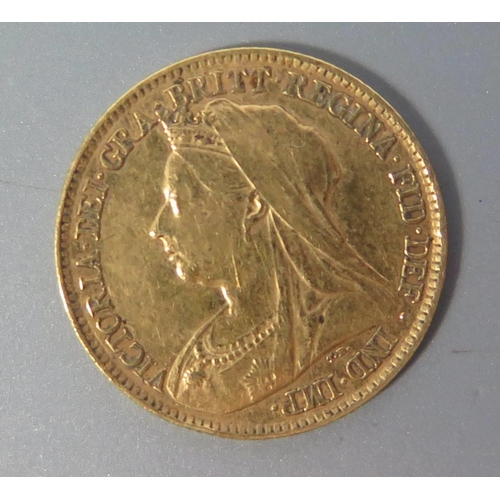 301J - A Victorian Gold Half Sovereign 1898