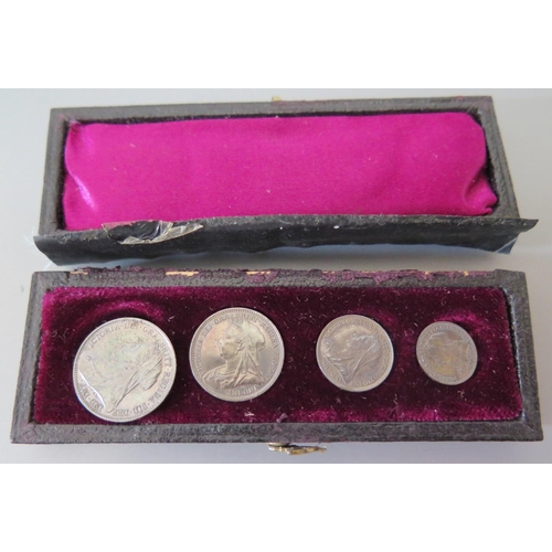 301L - A Cased Set of Victorian Maundy Money 1893