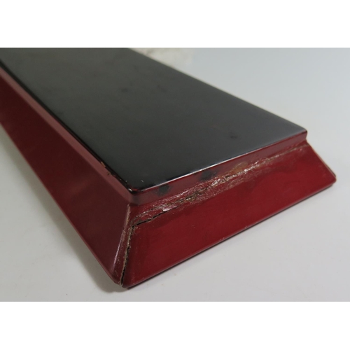 378 - A Chinese Cinnabar Tray, 39 x 14cm