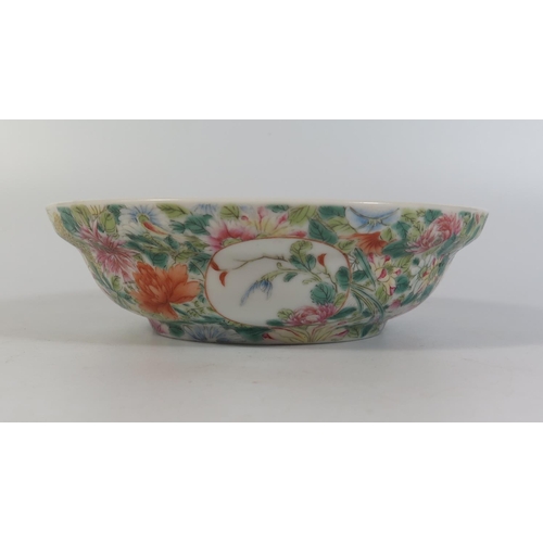 379 - A Nineteenth Century Chinese Porcelain Bowl with floral decoration, six character mark to base, 15.5... 