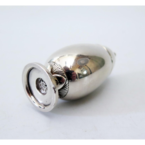 55 - A Georg Jensen Silver Pepper, marked 629A, 1906 London import marks, 43g, 7cm