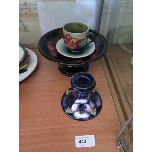 442 - Three damaged Moorcroft items