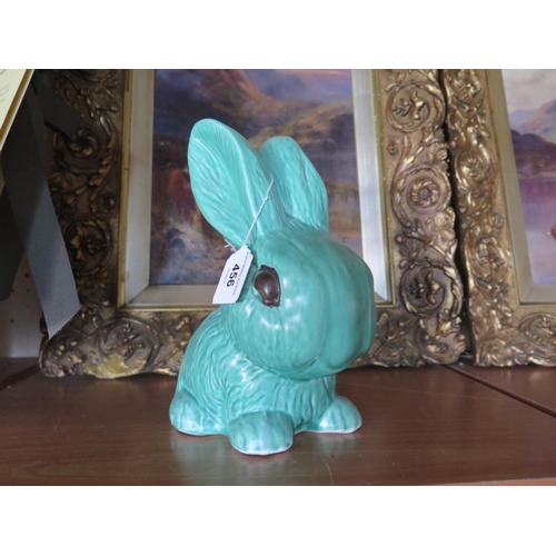 456 - A large Sylvac rabbit, model 1027 and Furstenberg vase