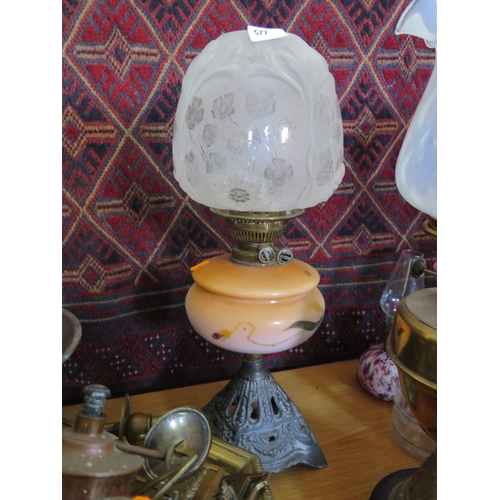 577 - A Victorian oil lamp