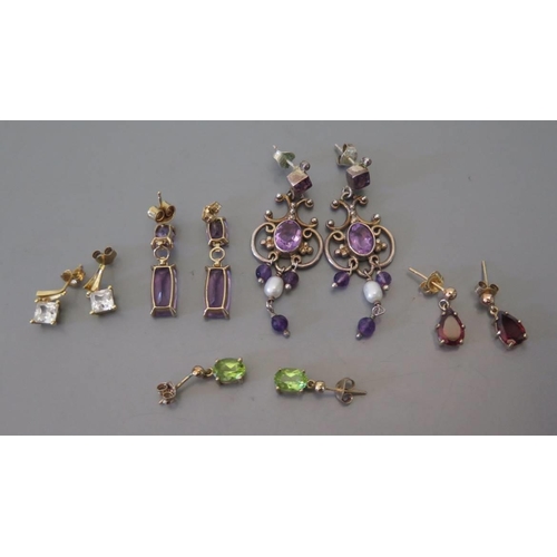 83 - A selection of gold and other earrings