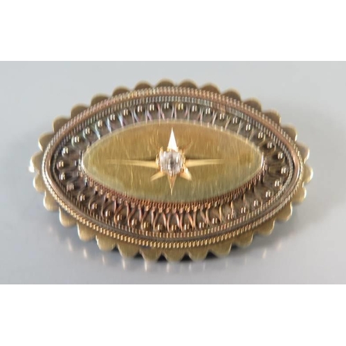 98b - Diamond Memorial Brooch ,11.7g