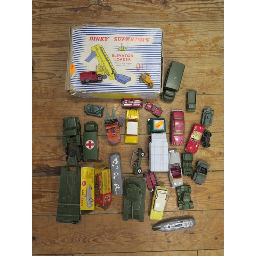 471 - Dinky diecast vehicles including military and boxed 964 grain elevator