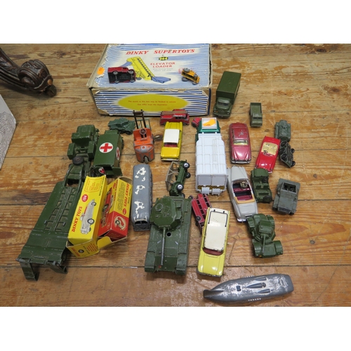 471 - Dinky diecast vehicles including military and boxed 964 grain elevator